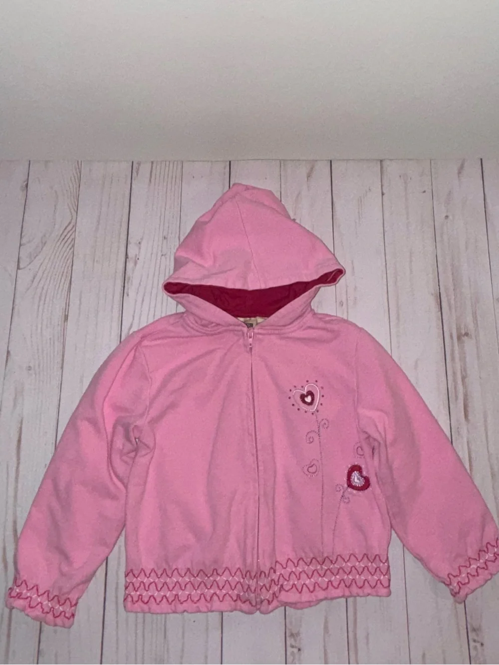 Pink hooded jacket